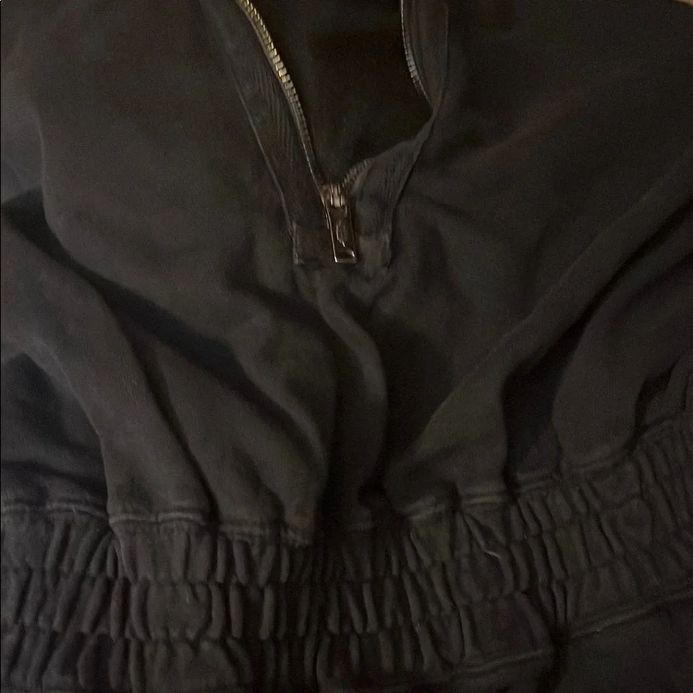 Black Women's Jogger Jumpsuit - Casual Pullover Romper - Picture 7 of 11